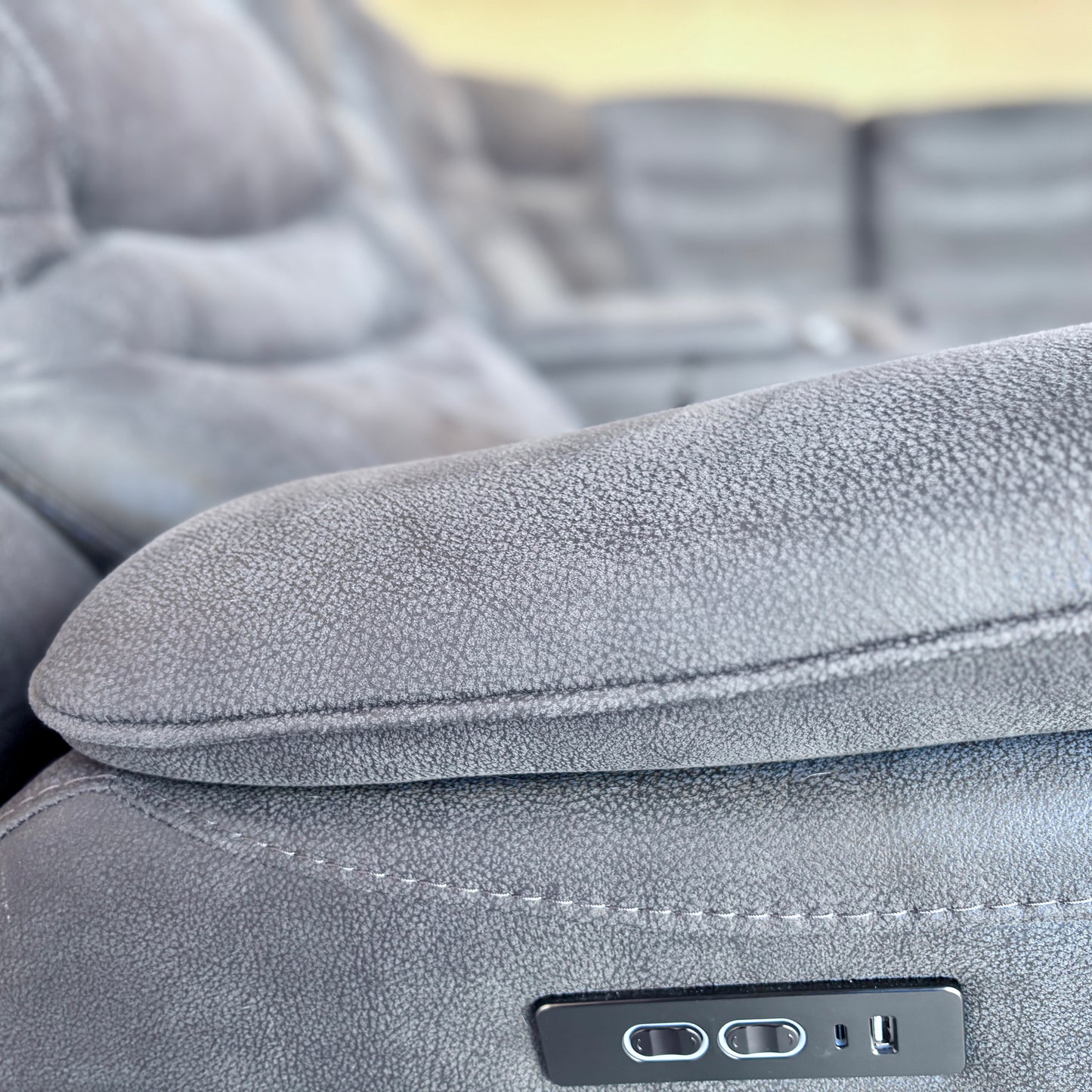 6-piece Fabric Power Reclining Sectional With Power Headrests