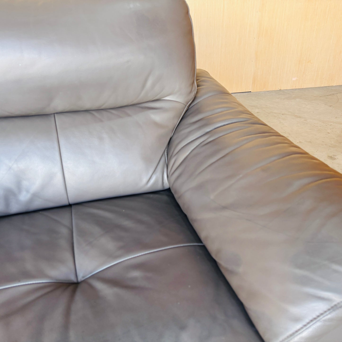 Real Leather Couch, Loveseat, and Chair