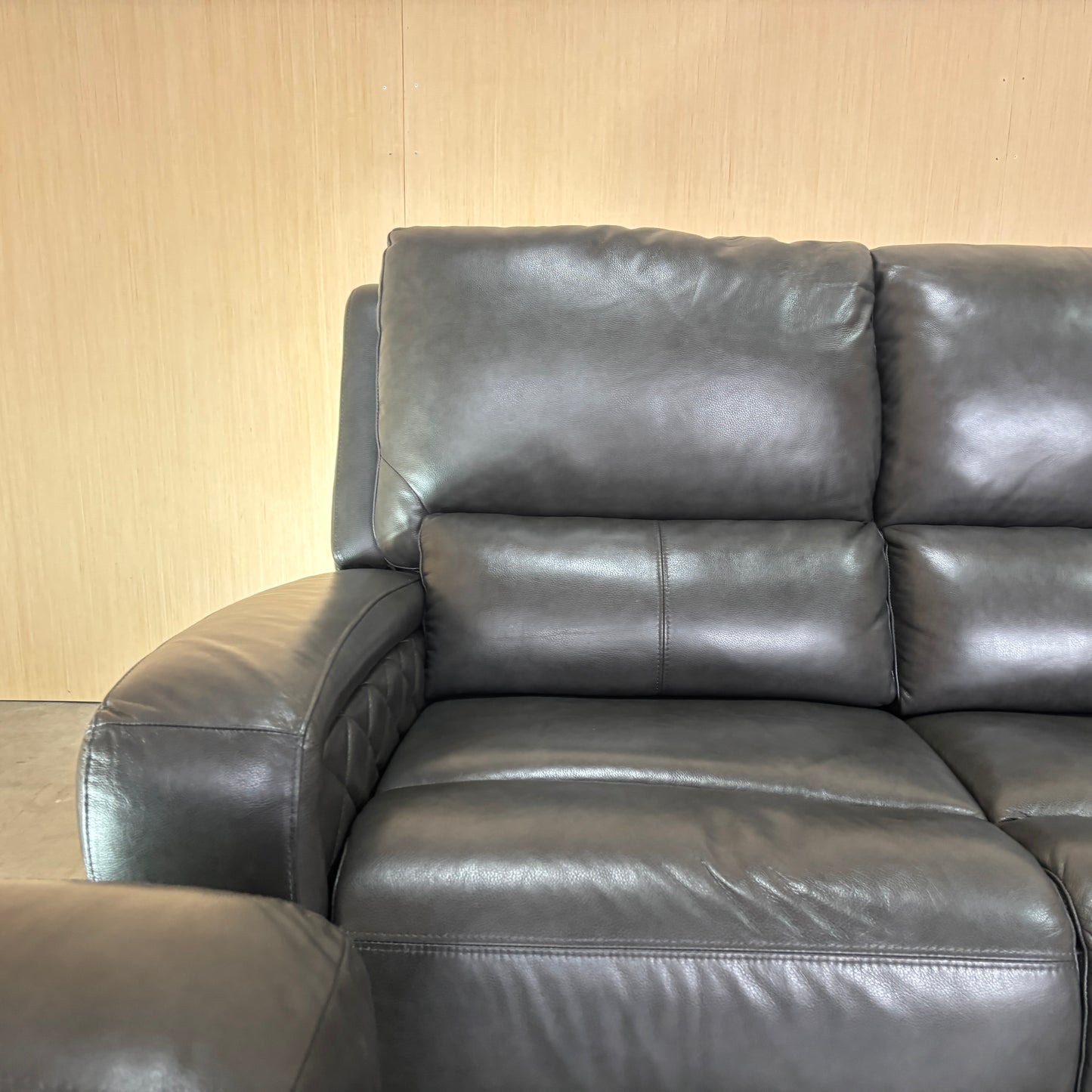 Leather Power Reclining Sofa Couch and Loveseat