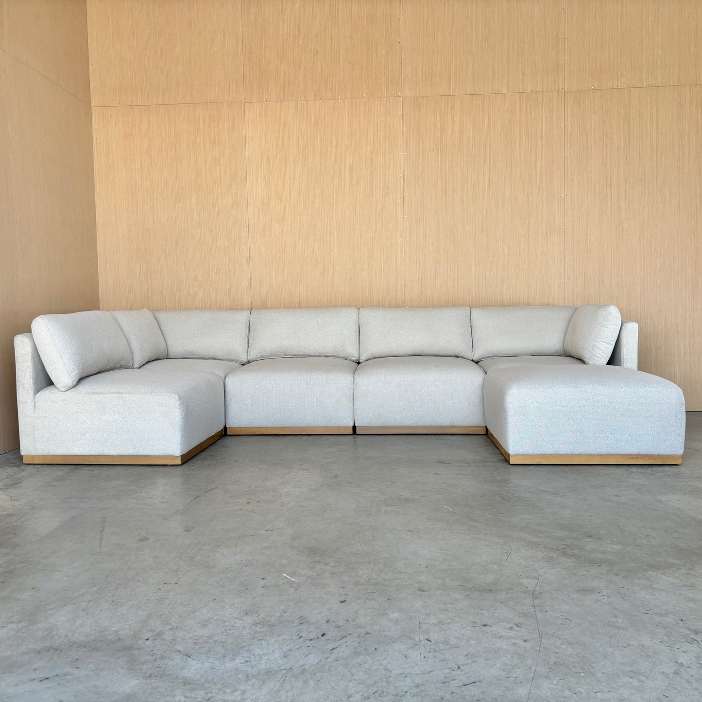 Fabric Modular Sectional with Ottoman - Like New!