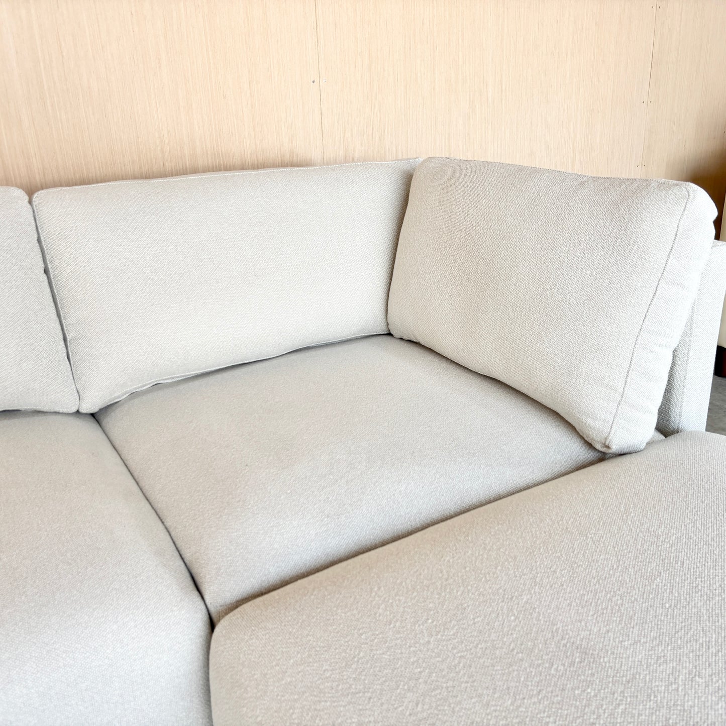 Fabric Modular Sectional with Ottoman - Like New!
