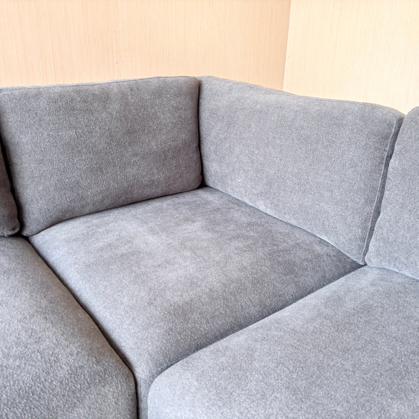 Grey Fabric Modular Sectional with Ottoman