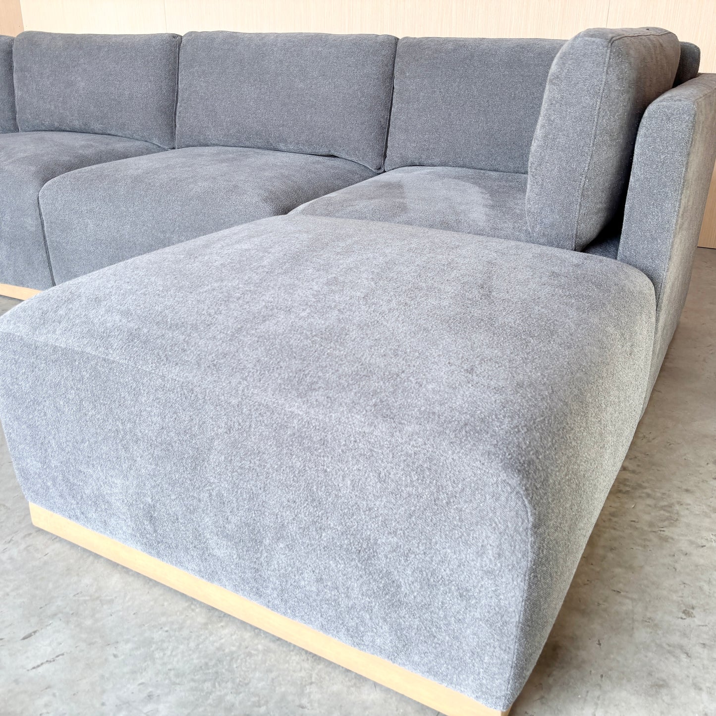 Grey Fabric Modular Sectional with Ottoman