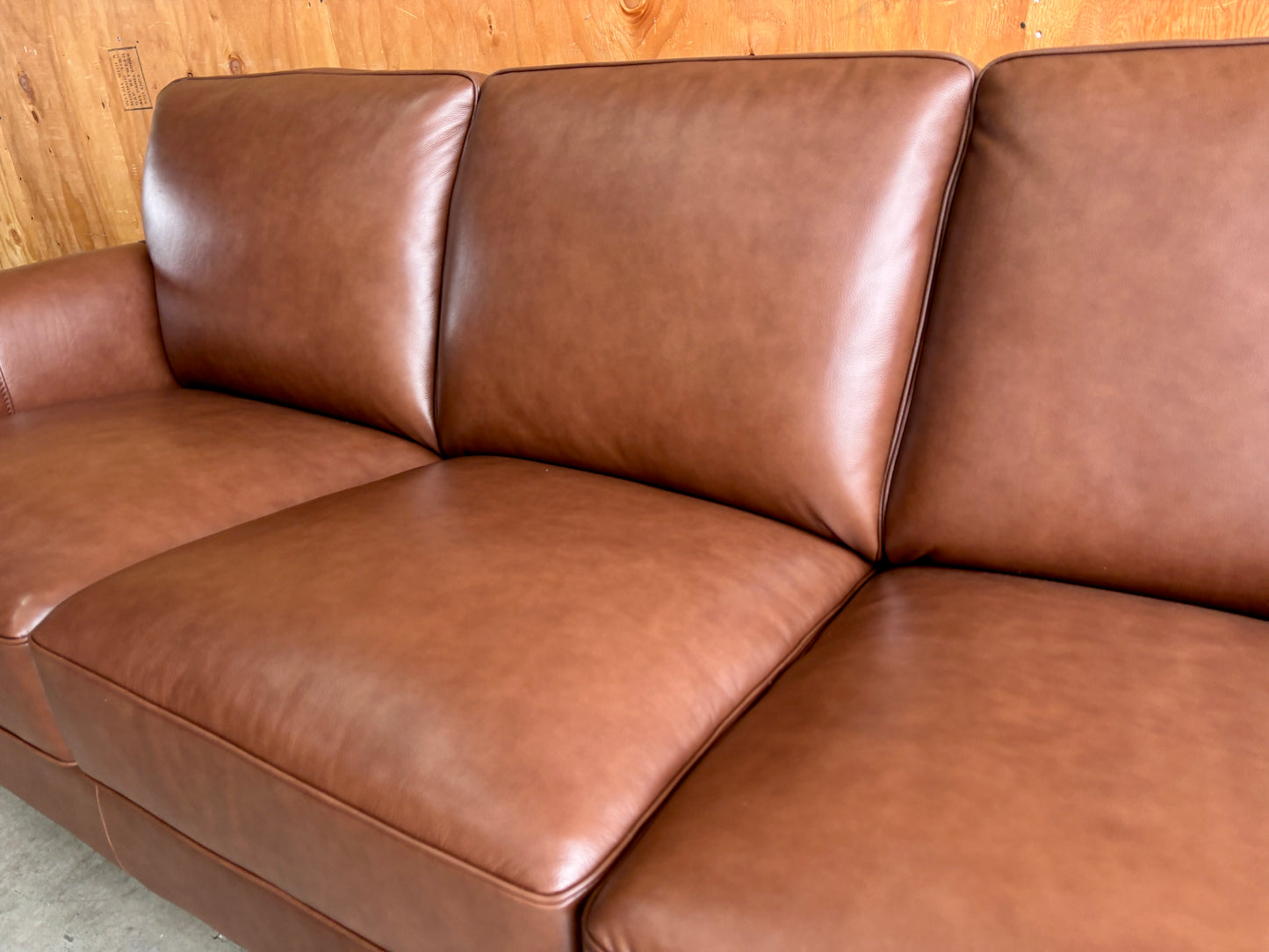 Real Leather Couch and Loveseat Set - Like NEW!!