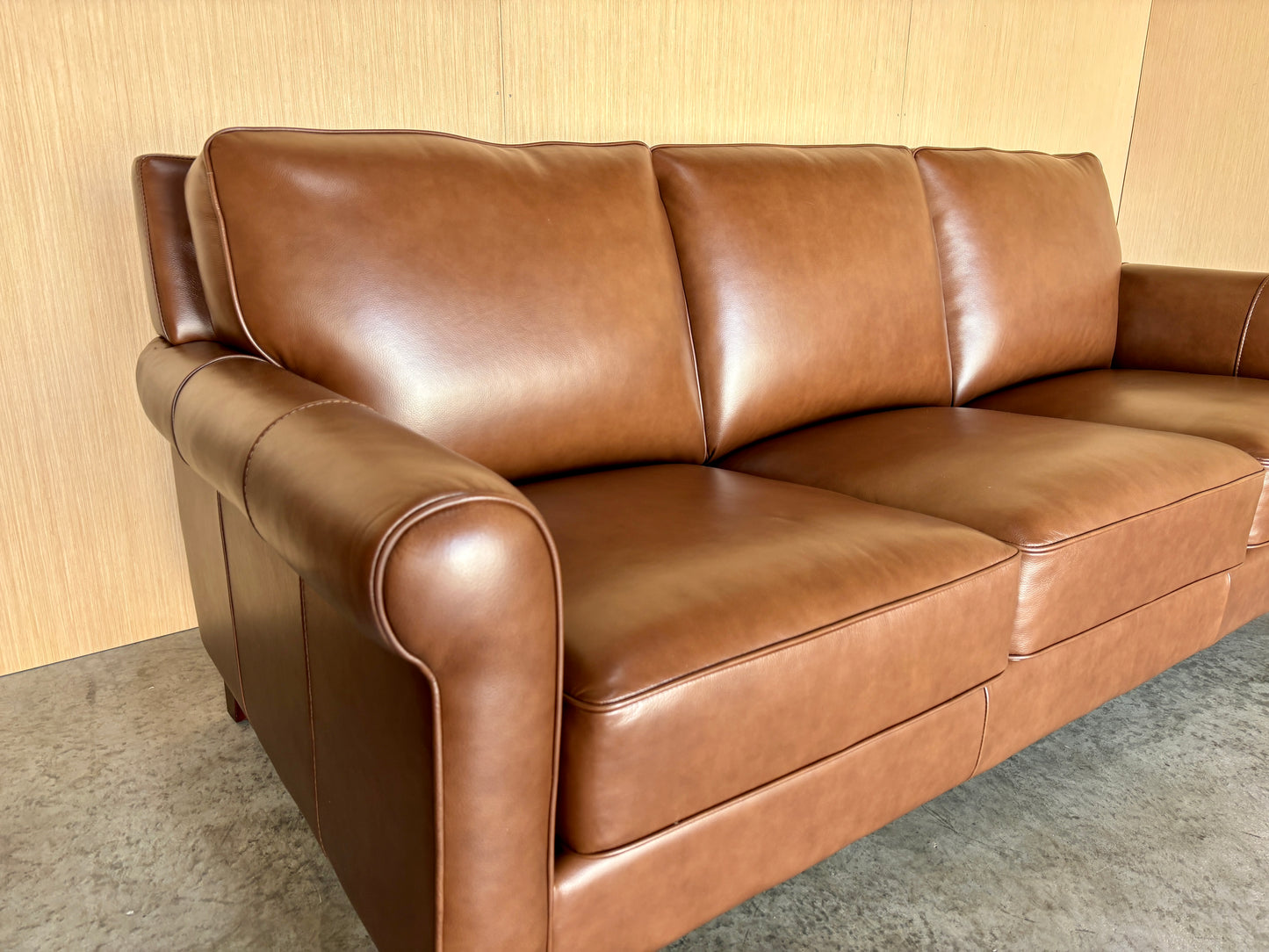 Beautiful Real Leather Couch and Loveseat Set - NEW!