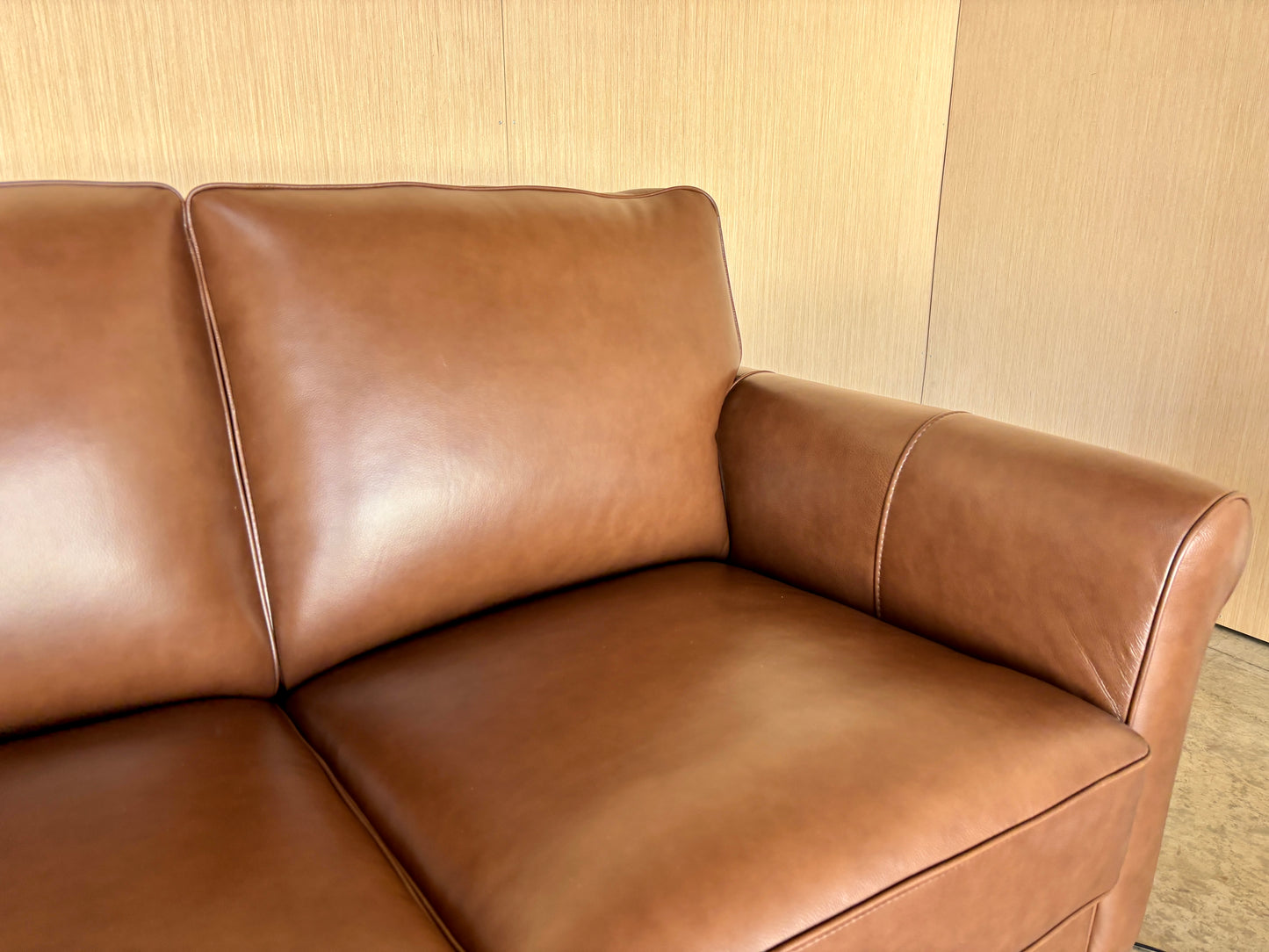 Beautiful Real Leather Couch and Loveseat Set - NEW!