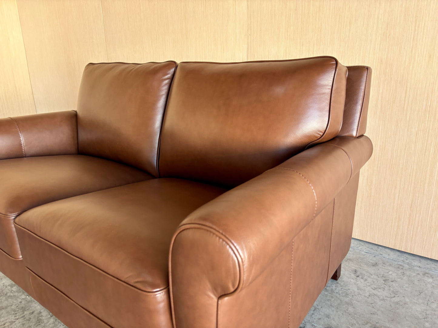 Beautiful Real Leather Couch and Loveseat Set - NEW!