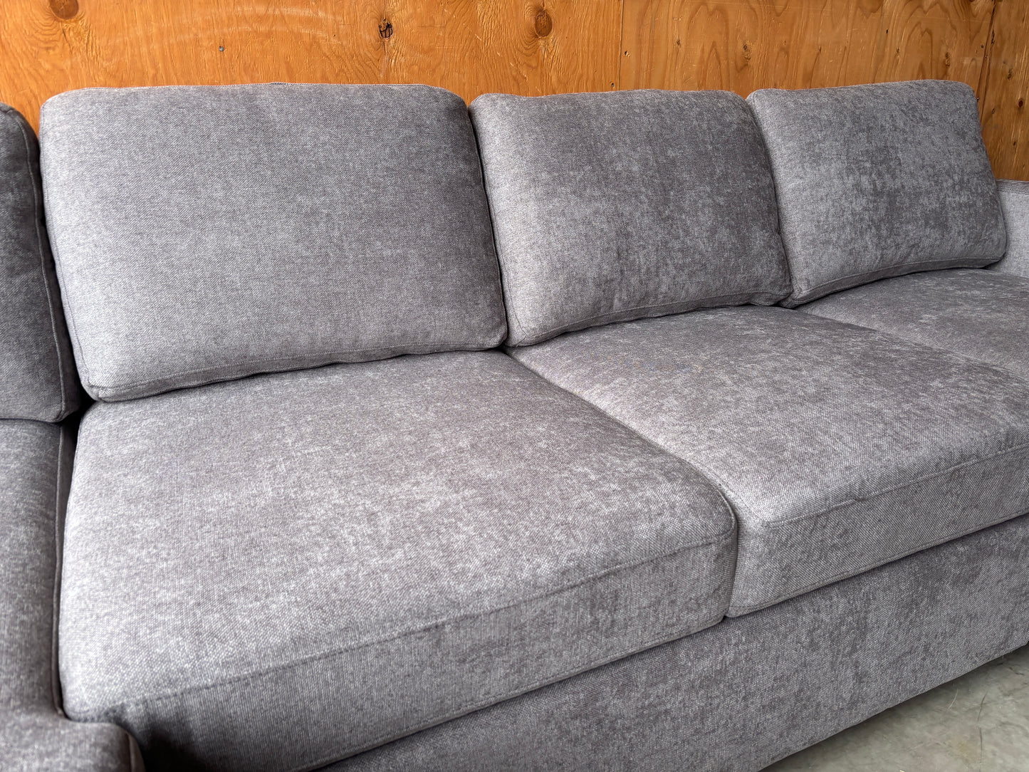Grey Sectional Sleeper Couch with Double Storage Chaise