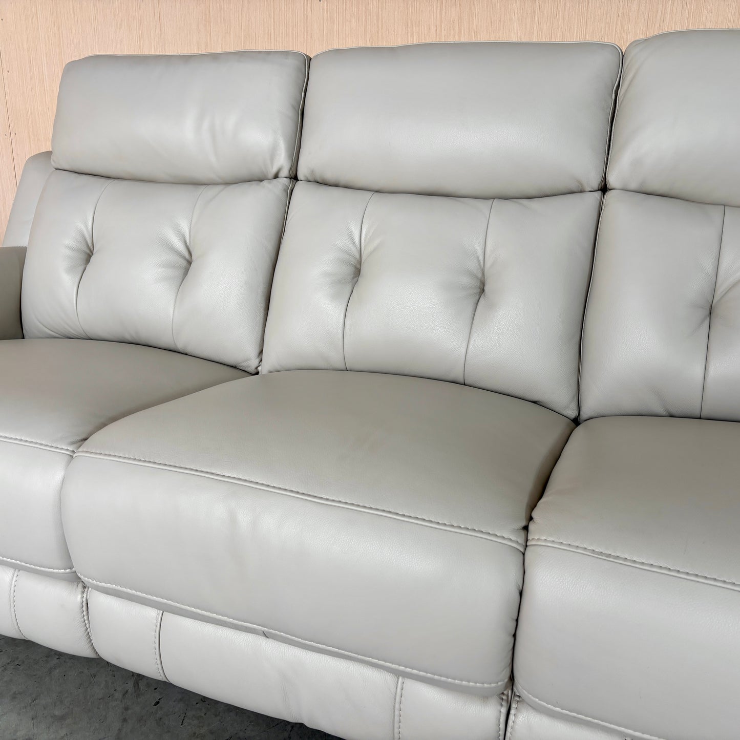 Leather Reclining Couch and Loveseat Set