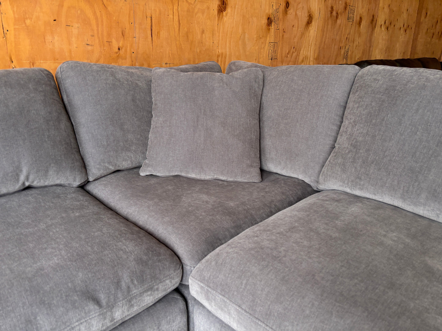Grey Fabric Modular Sectional Couch