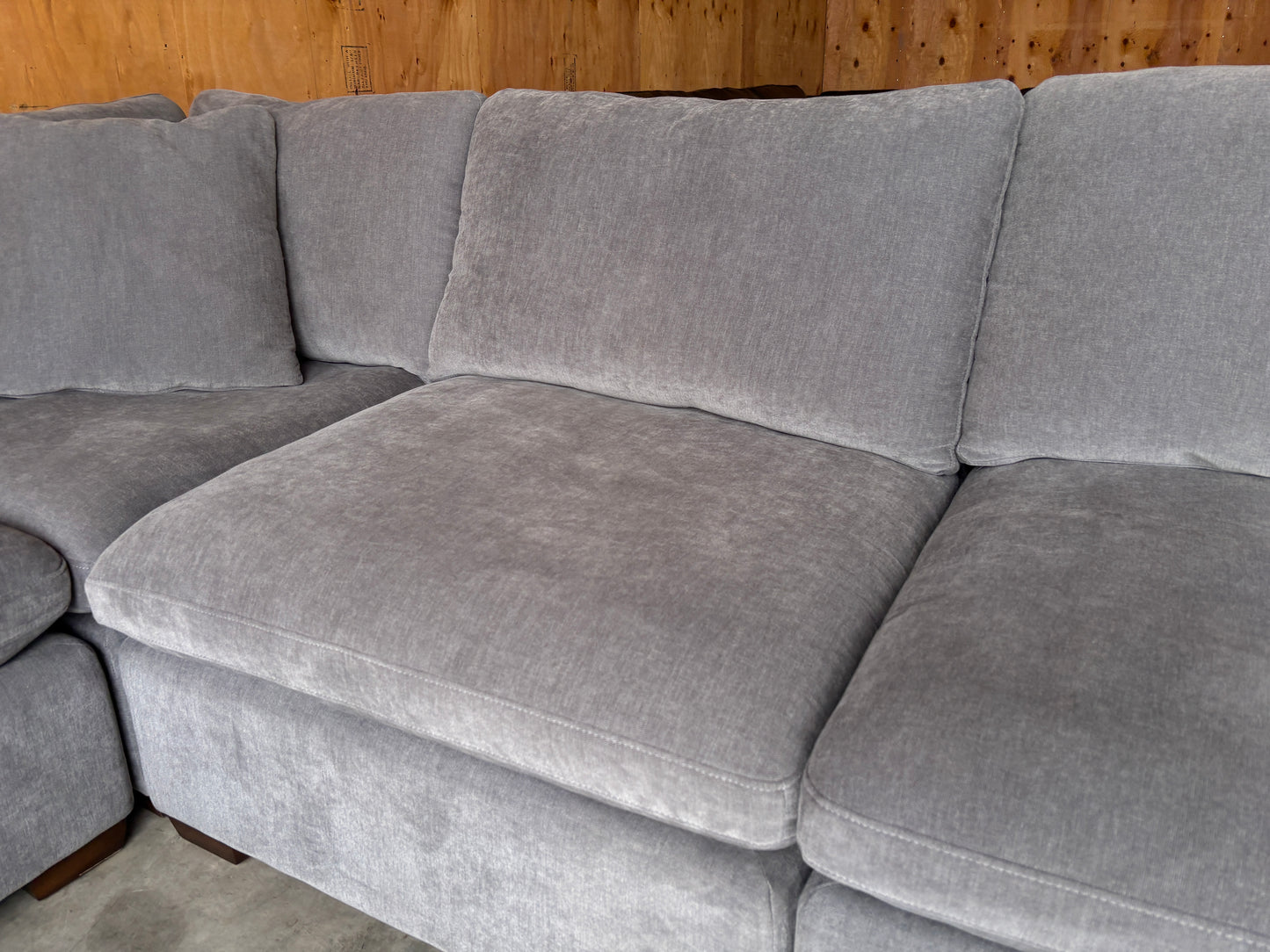 Grey Fabric Modular Sectional Couch