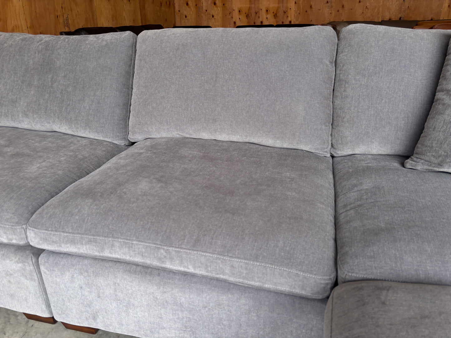 Grey Fabric Modular Sectional Couch