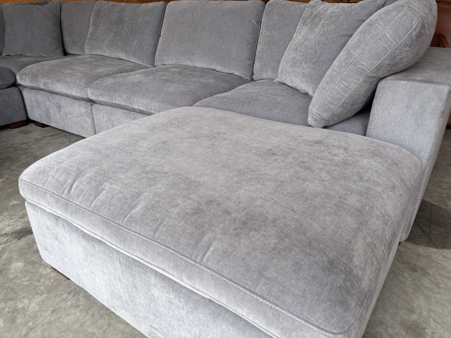 Grey Fabric Modular Sectional Couch