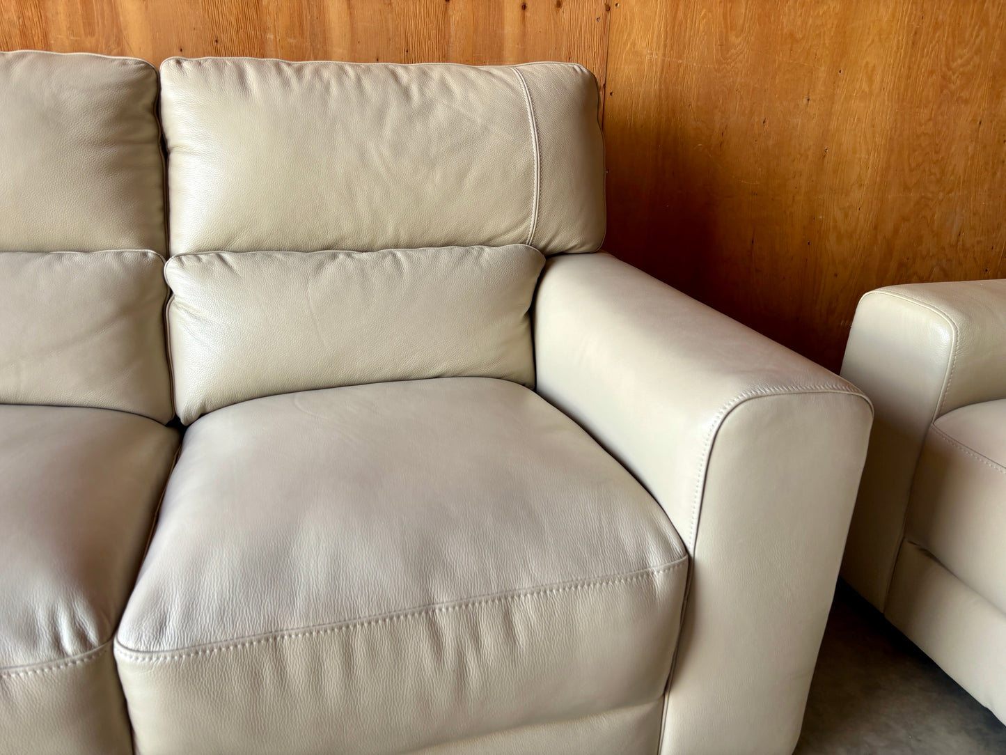 Leather Couch and Loveseat Set