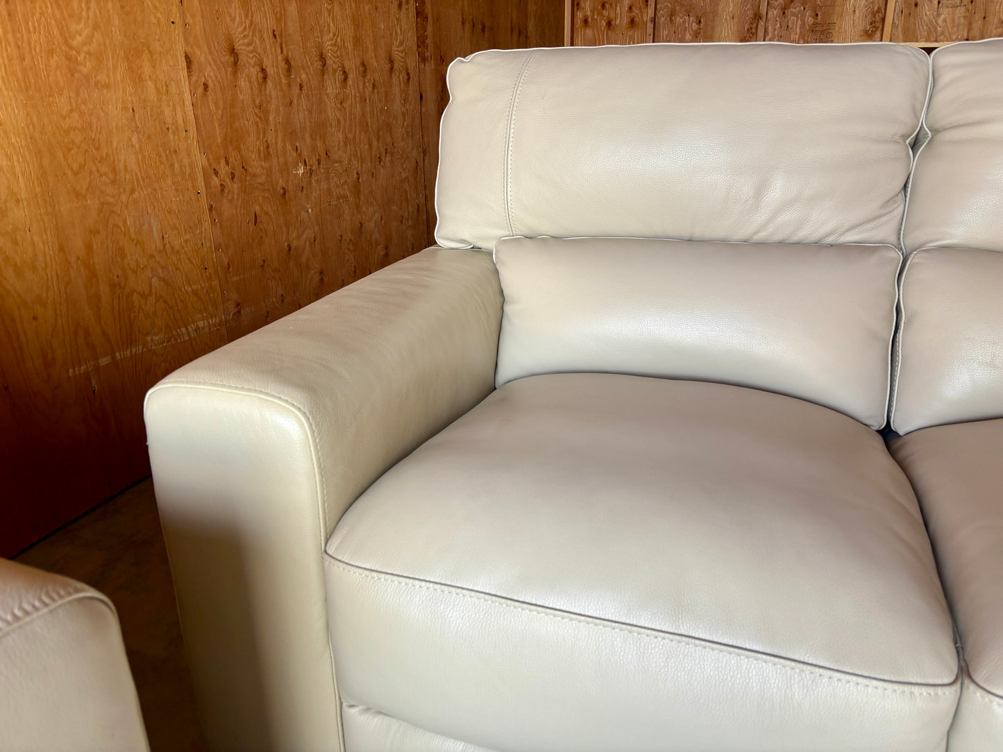 Leather Couch and Loveseat Set