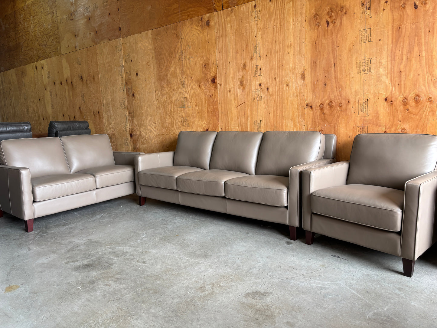 Leather Couch Set - Couch, Loveseat, and Chair