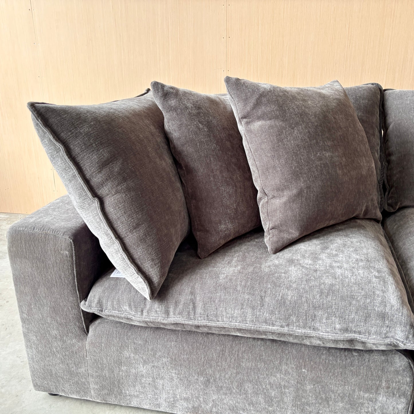 Grey Sereen Cloud 6-piece Fabric Modular Sectional Couch (No Ottoman)