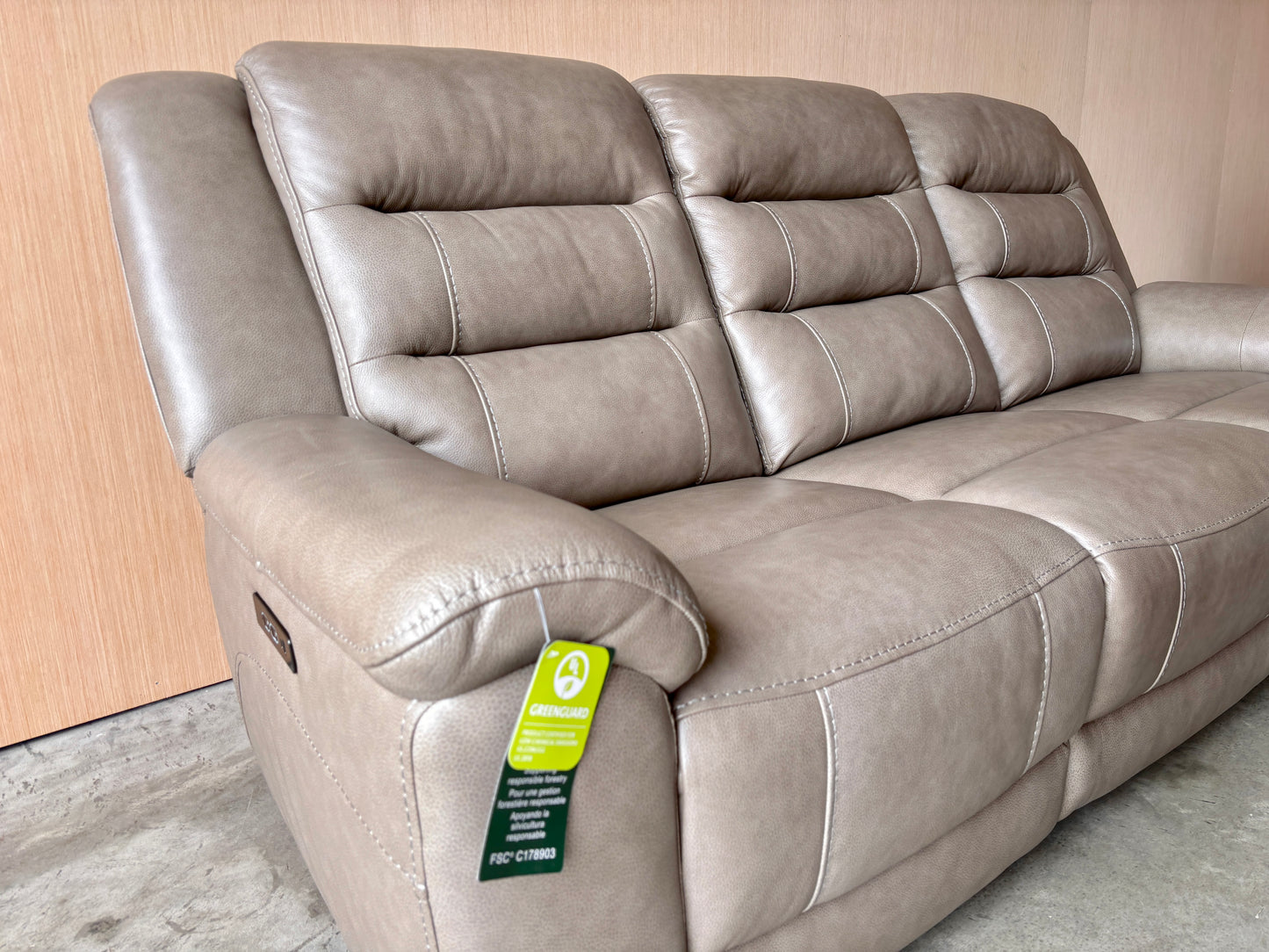 Leather Power Recliner Couch and Chair with Power Headrest