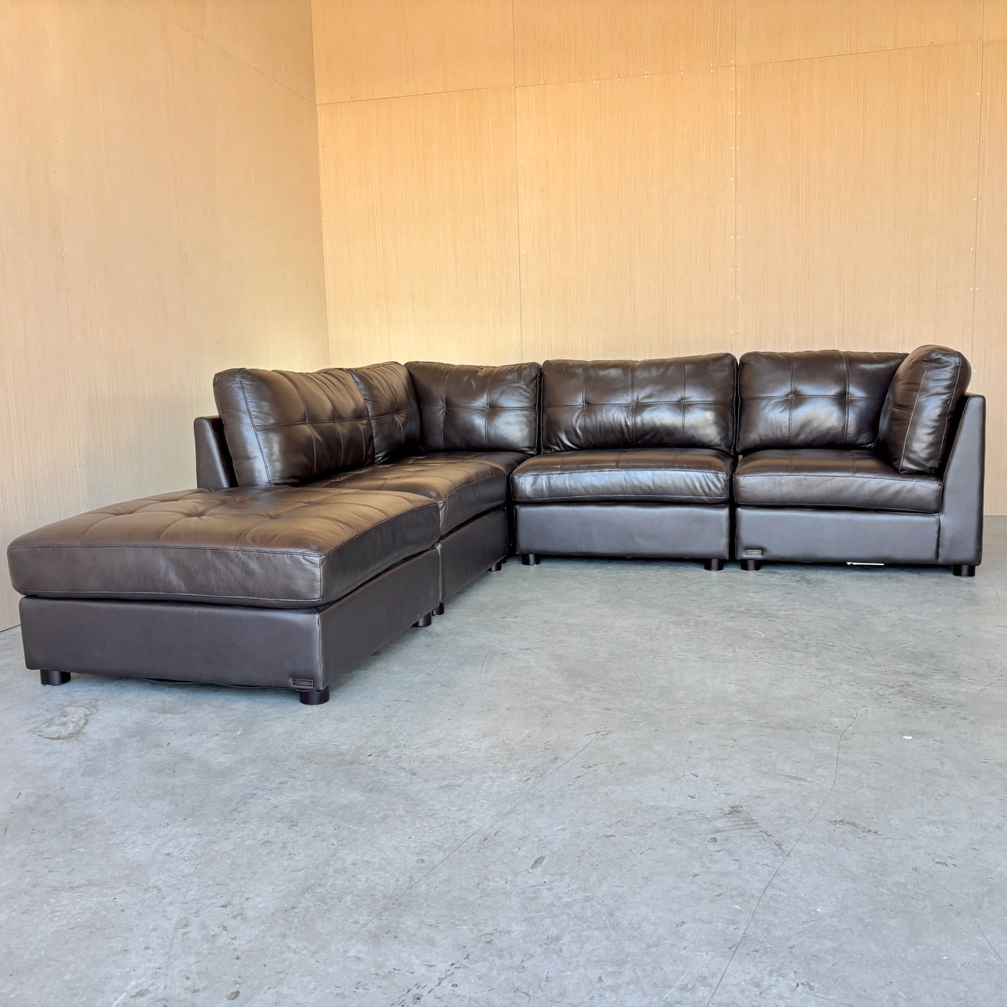 Leather Modular Sectional Couch