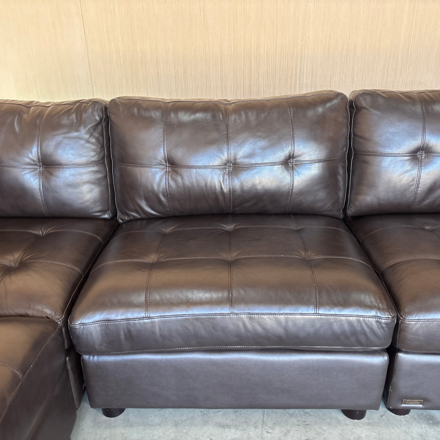 Leather Modular Sectional Couch