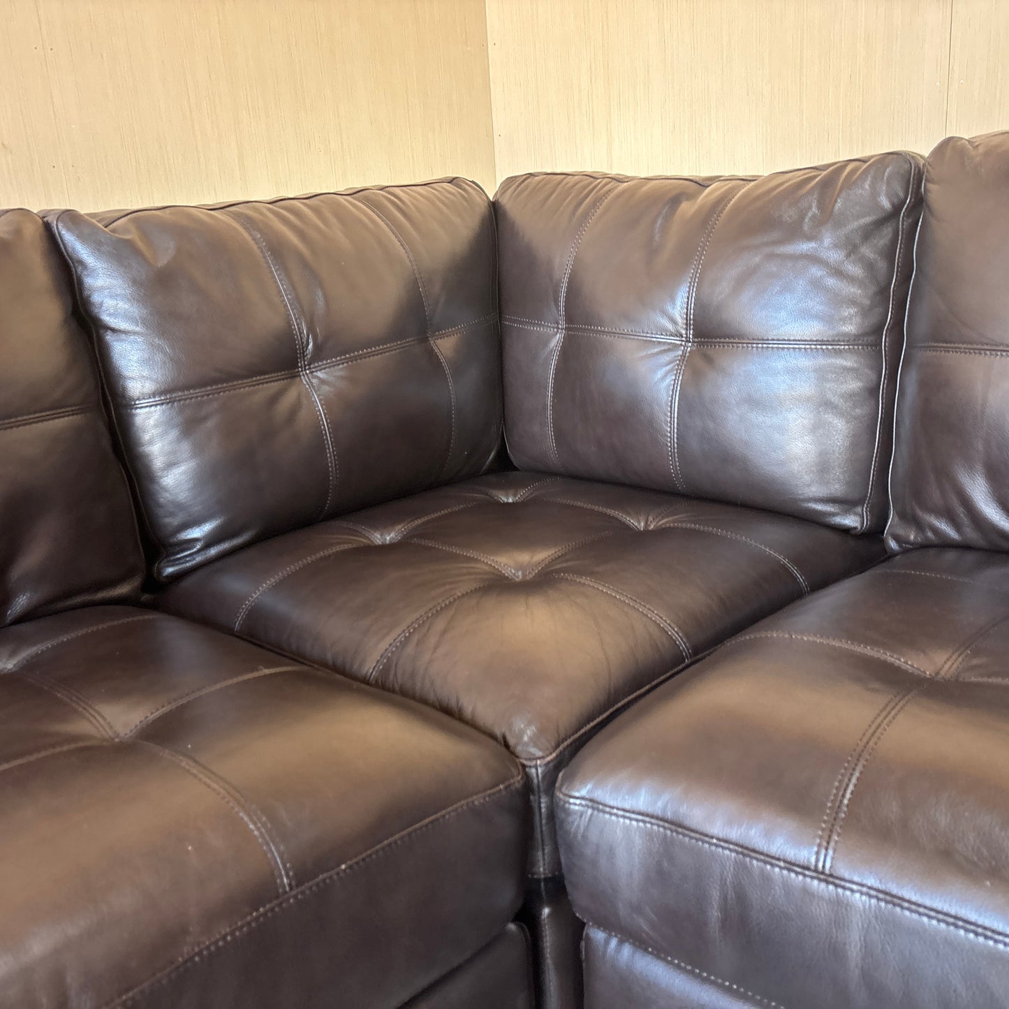 Leather Modular Sectional Couch