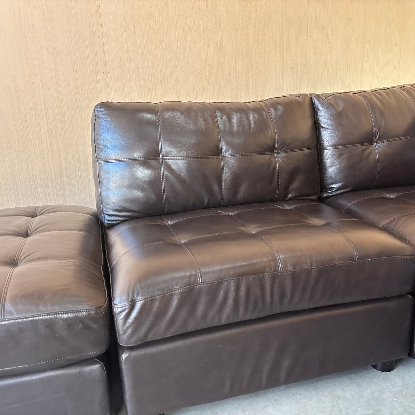 Leather Modular Sectional Couch
