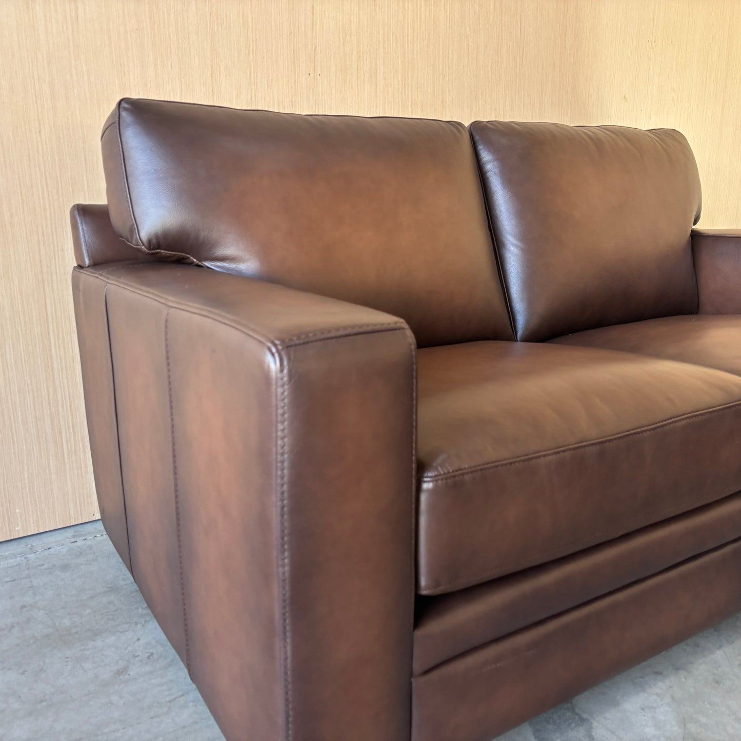 Real Leather Couch Set - Couch, Loveseat, and Chair