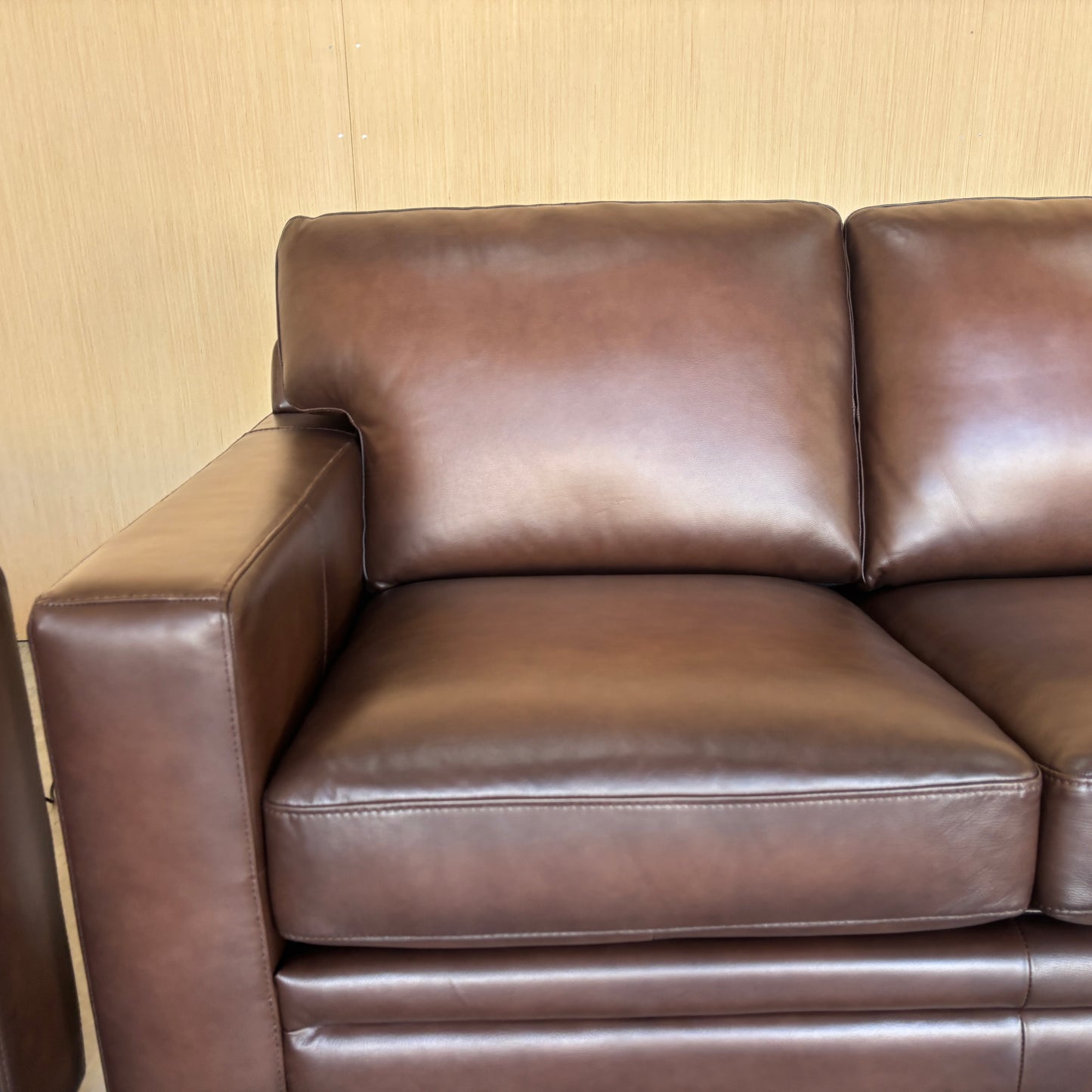 Real Leather Couch Set - Couch, Loveseat, and Chair