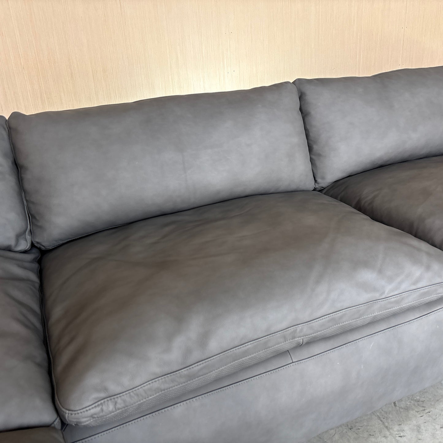 Leather Cloud Modular Sectional Couch