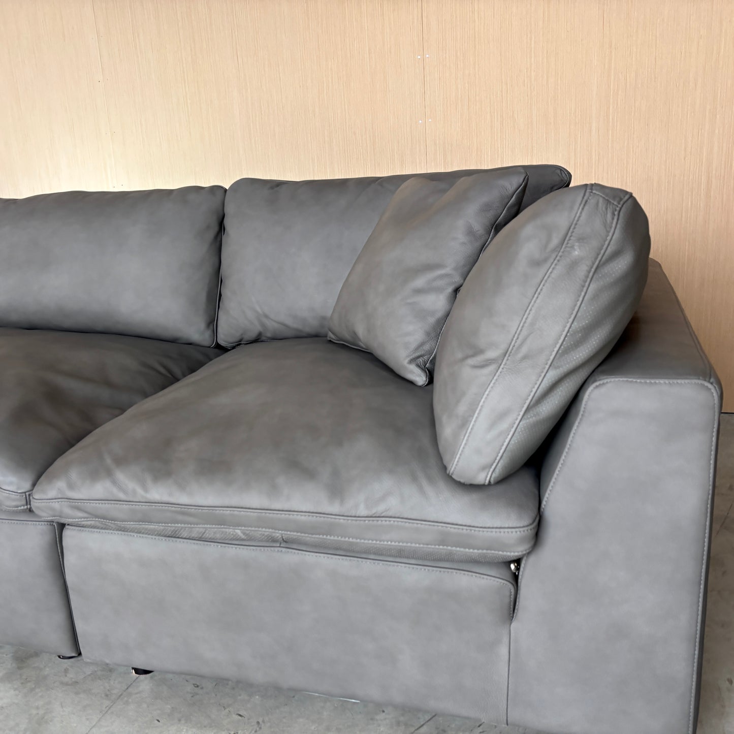 Leather Cloud Modular Sectional Couch