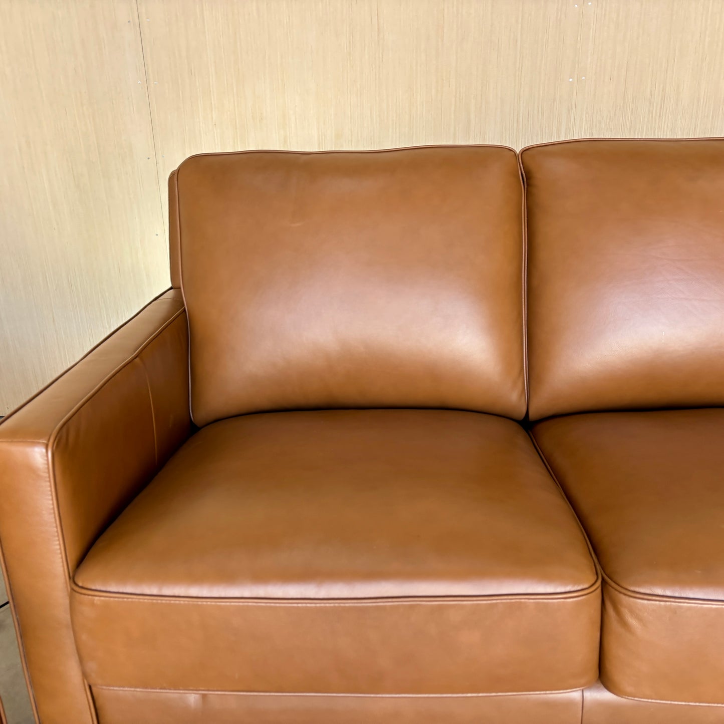 Camel Leather Couch Set