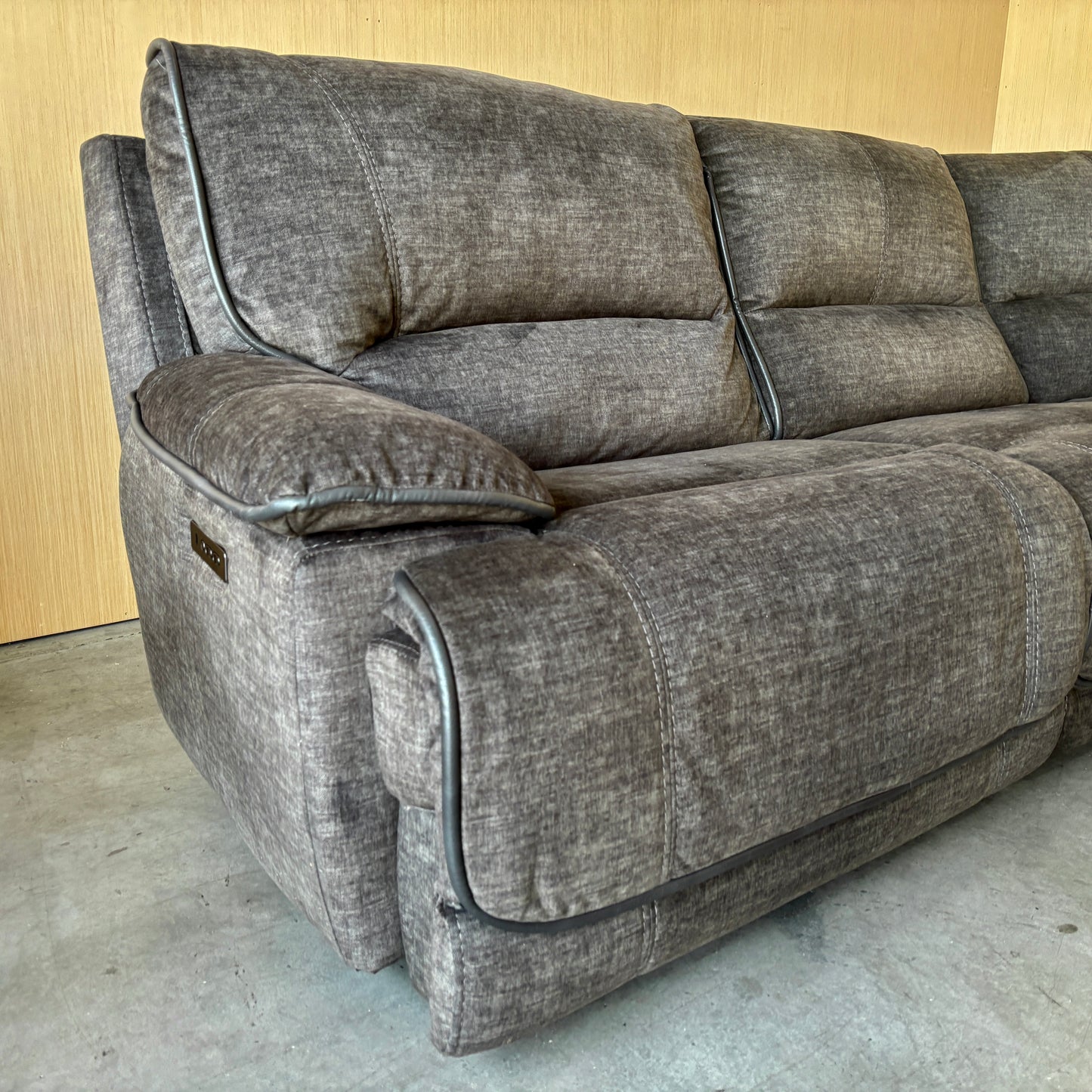 6-piece Fabric Power Reclining Sectional with Power Headrest