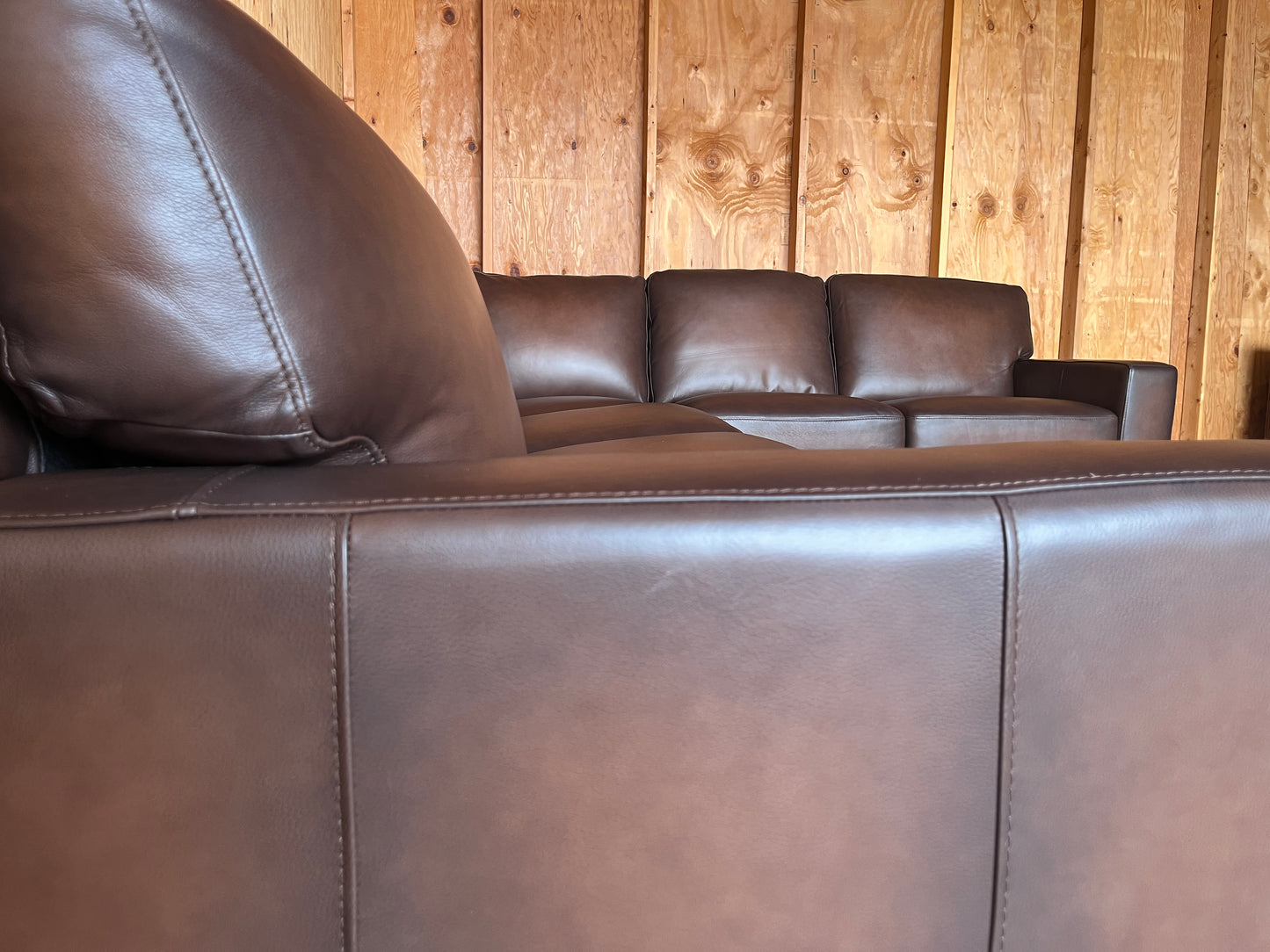 Real Leather Sectional Couch - Left or Right Facing - NEW!!