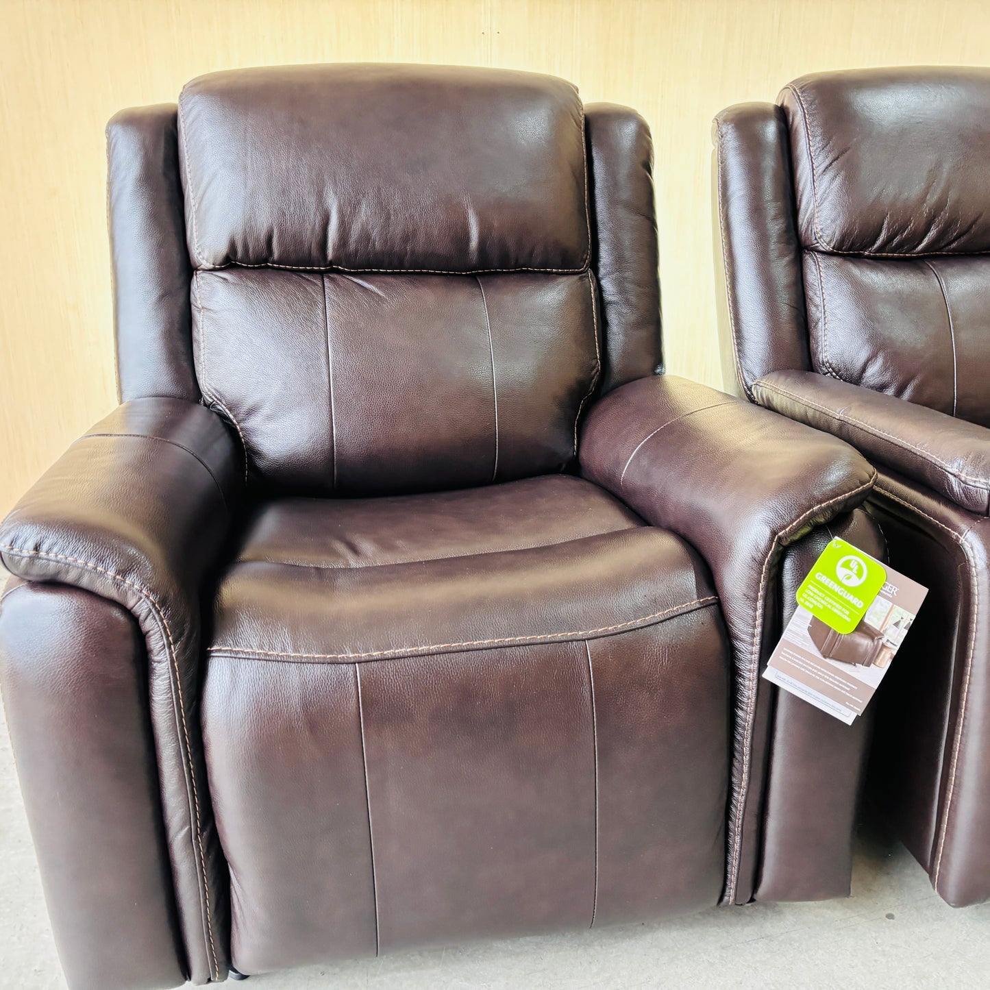 Leather Power Rocker Recliner with Power Adjustable Headrest - Like New!