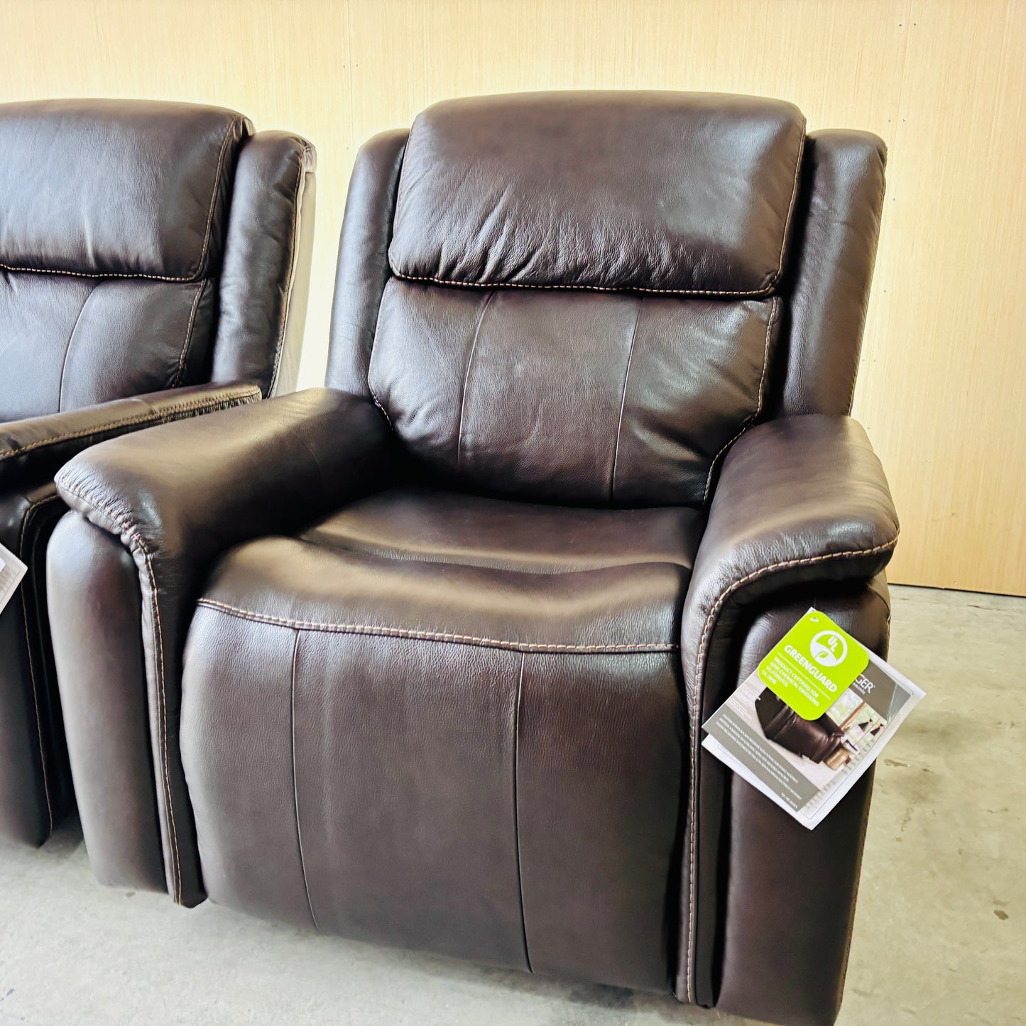 Leather Power Rocker Recliner with Power Adjustable Headrest - Like New!