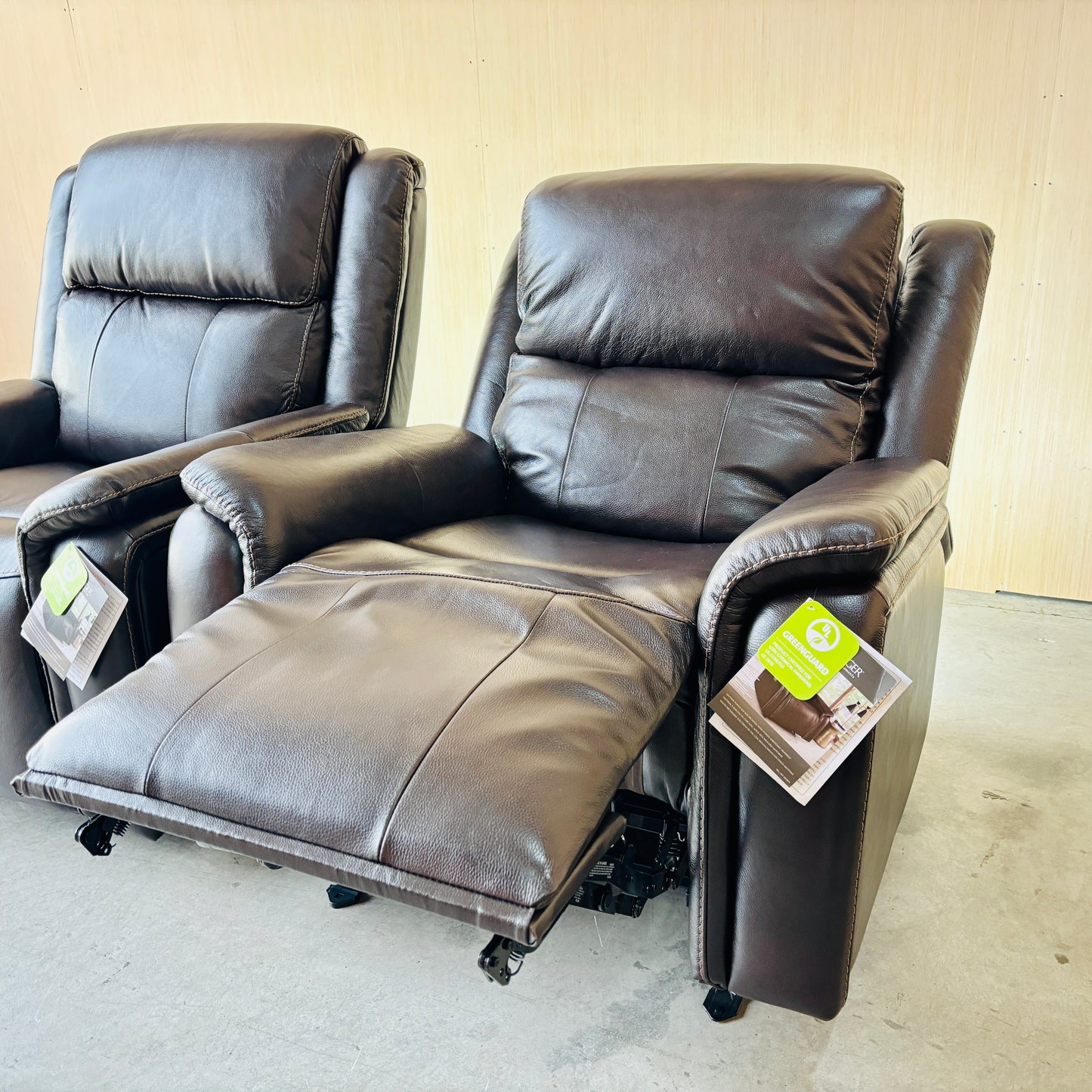Leather Power Rocker Recliner with Power Adjustable Headrest - Like New!