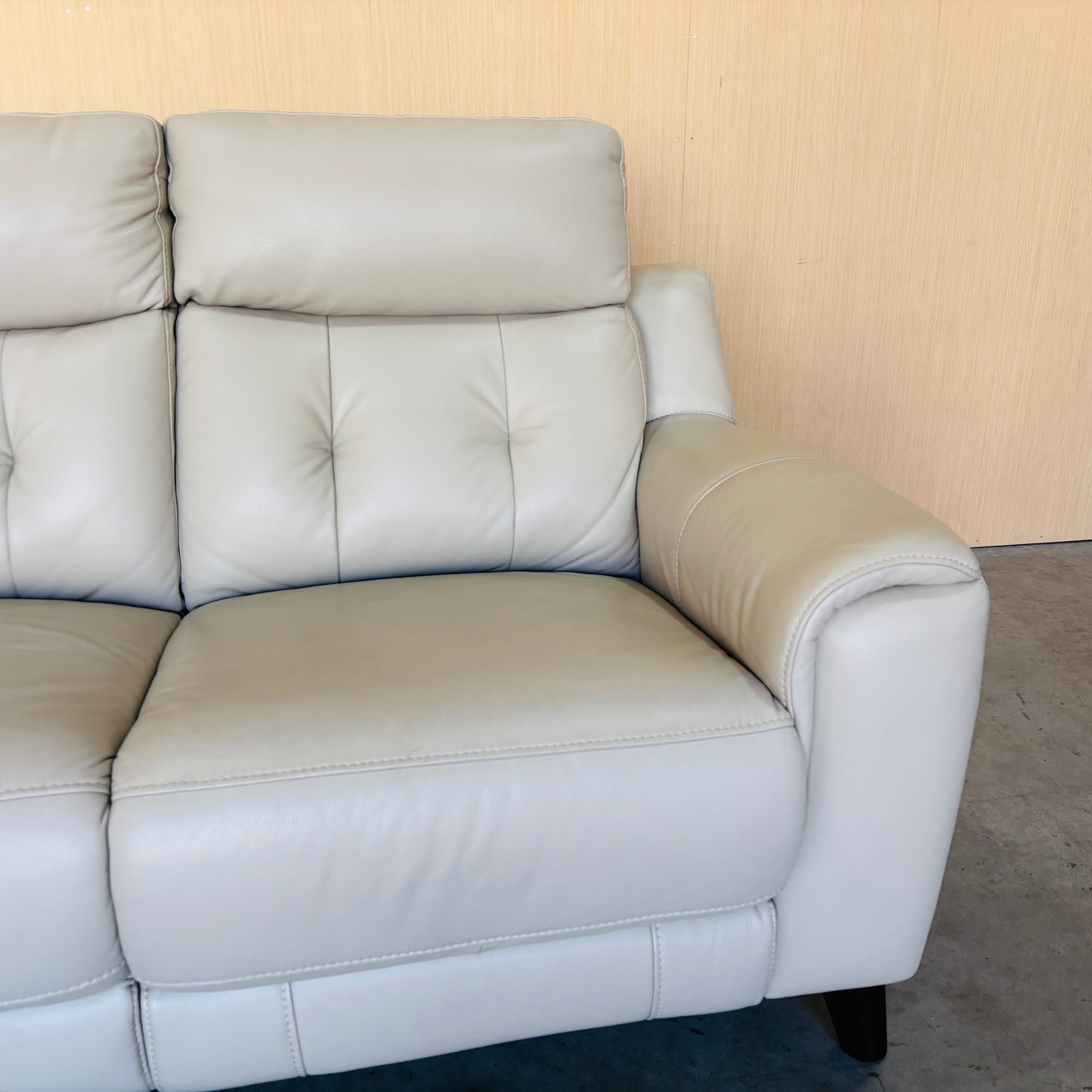 Real Leather Reclining Couch and Chair Set