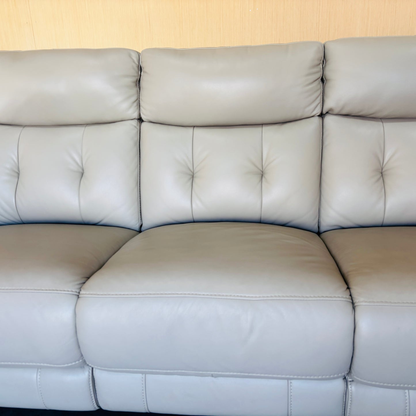 Real Leather Reclining Couch and Chair Set
