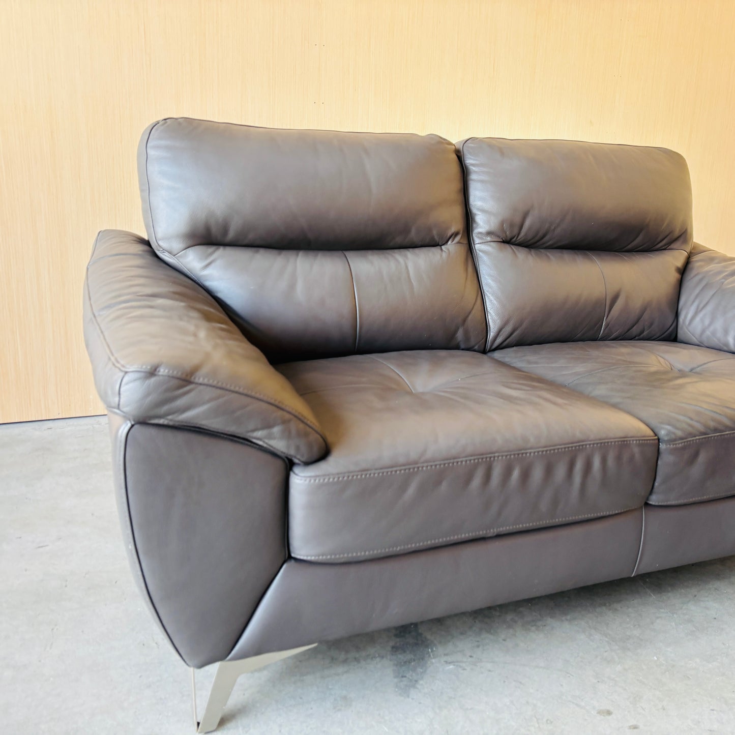 Real Leather Couch, Loveseat, and Chair