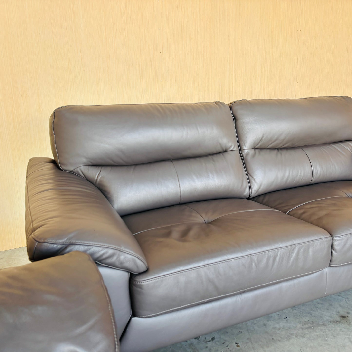 Real Leather Couch, Loveseat, and Chair