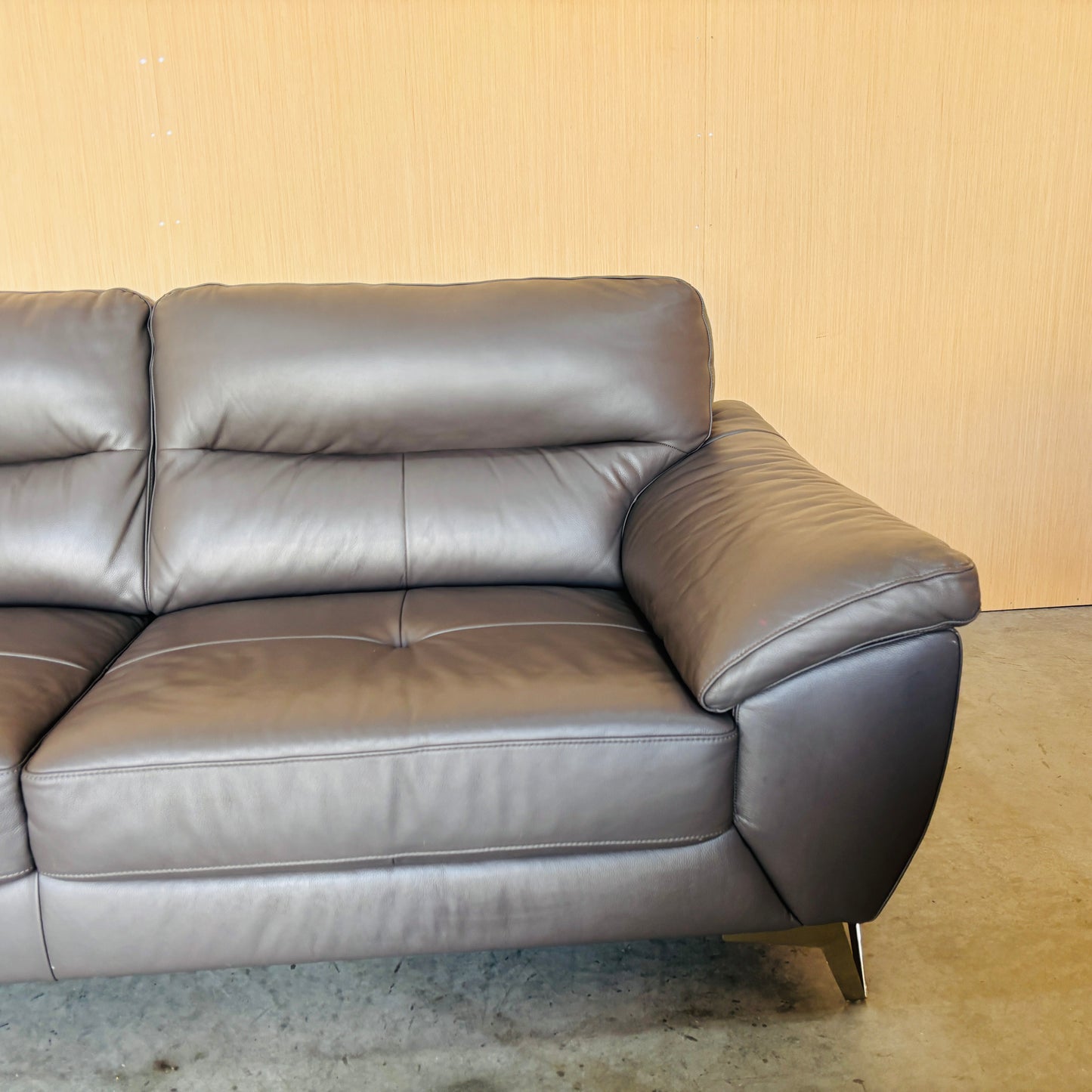 Real Leather Couch, Loveseat, and Chair