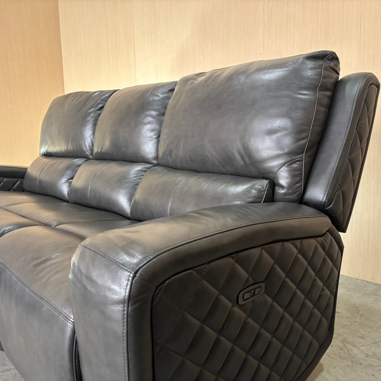 Leather Power Reclining Sofa Couch and Loveseat