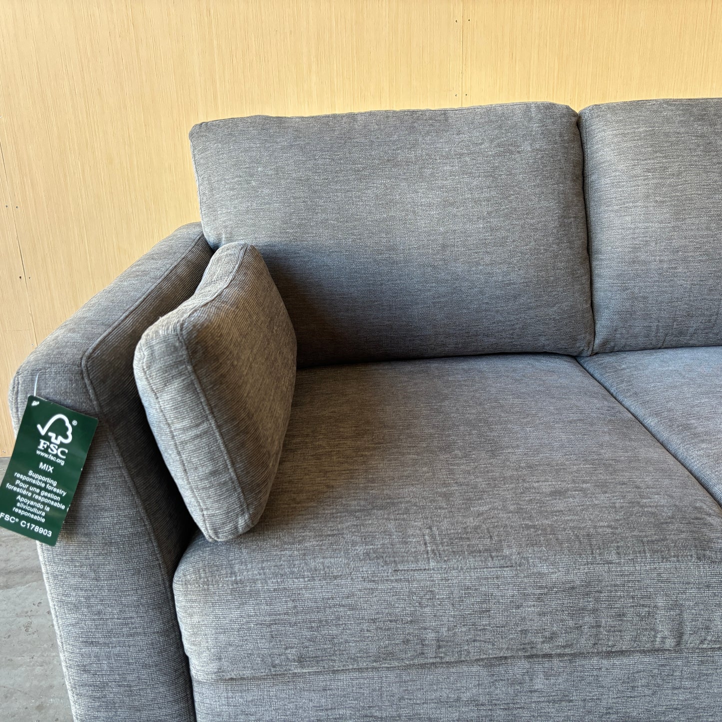 Fabric Sleeper Sofa Couch Reversible with Storage Chaise - Like New!!