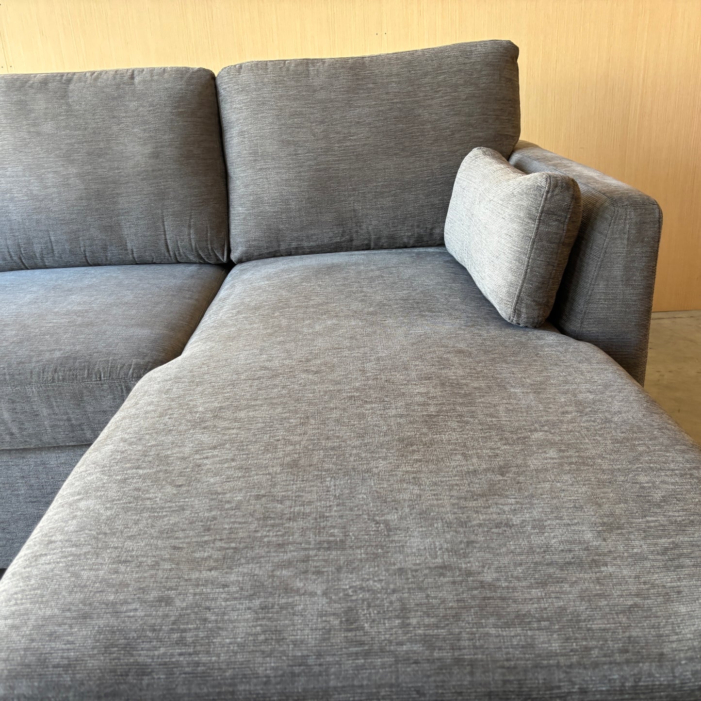 Fabric Sleeper Sofa Couch Reversible with Storage Chaise - Like New!!