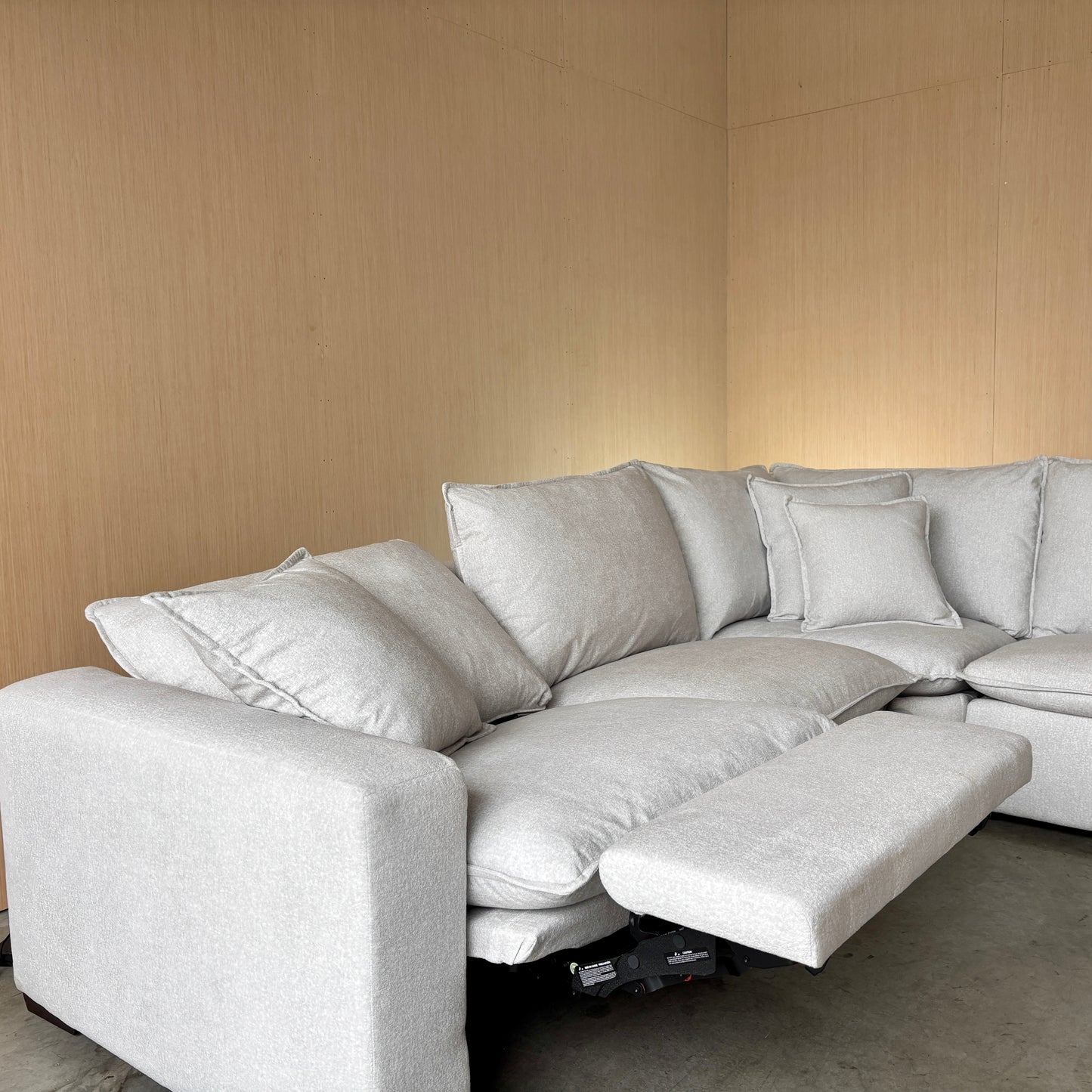 Fabric Power Reclining Sectional Couch