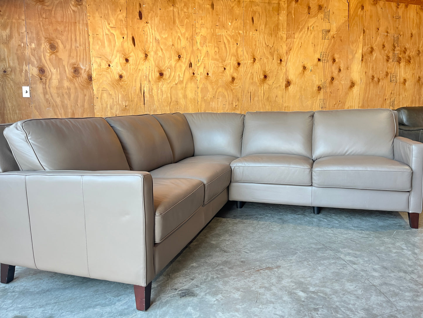 Real Leather Sectional Couch