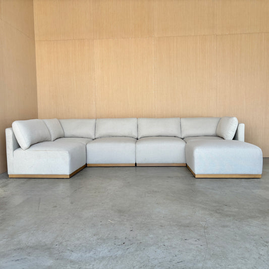 Fabric Modular Sectional with Ottoman - Like New!