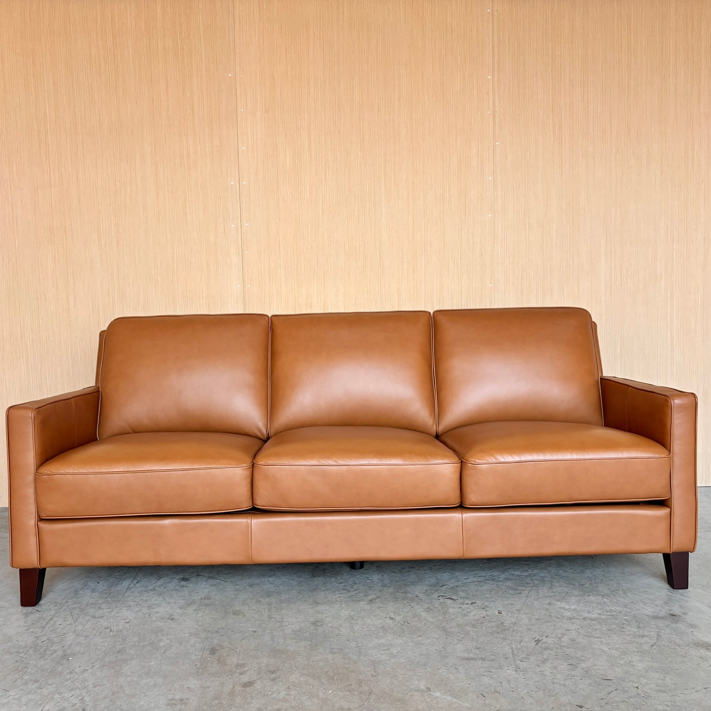 Camel Leather Couch - Like New!!