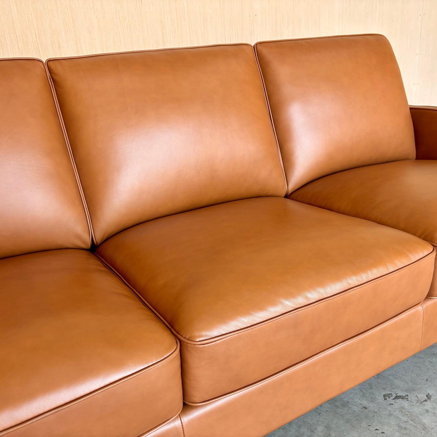 Camel Leather Couch - Like New!!