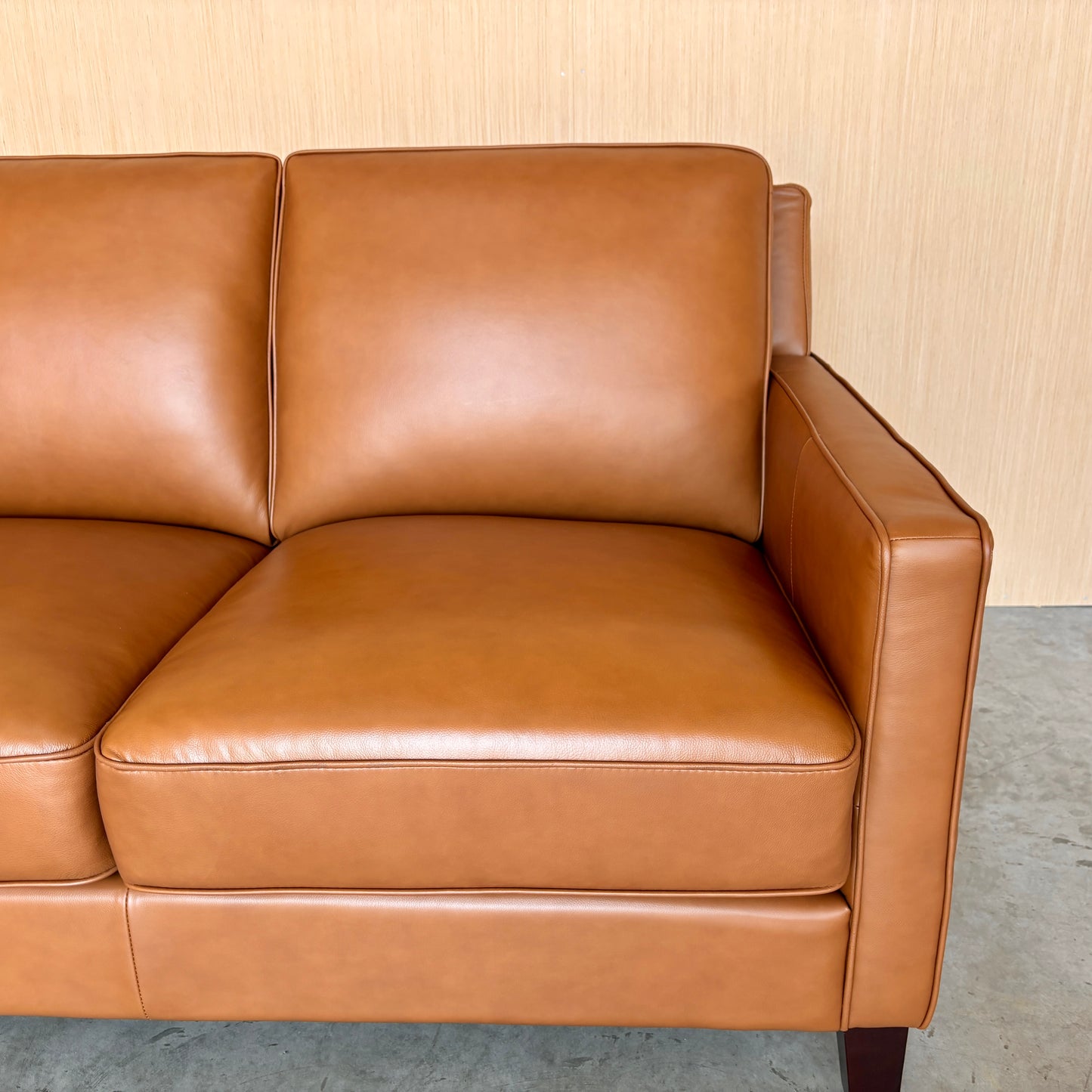 Camel Leather Couch - Like New!!